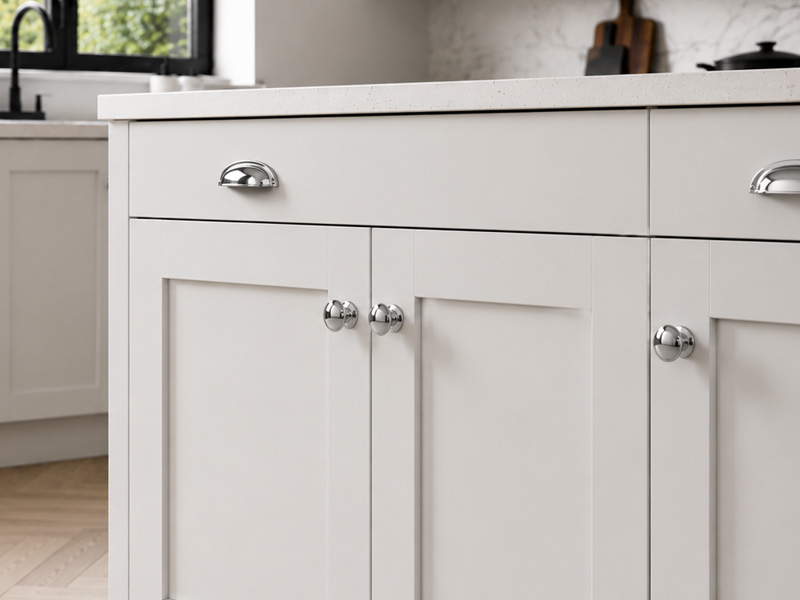 Kitchen cabinet handle detail