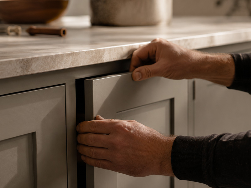 Careful installation of bespoke fitted furniture
